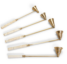 Load image into Gallery viewer, Lights Out Antiqued Gold Candle Snuffer
