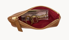 Load image into Gallery viewer, Viva Pouch in Mahogany Pebble/Brushed Gold
