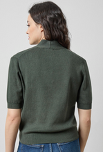 Load image into Gallery viewer, V-Neck Elbow Sleeve Sweater in Balsam
