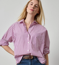 Load image into Gallery viewer, Dolman Sleeve Button Down in Snapdragon Stripe
