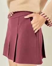 Load image into Gallery viewer, Twill Skort in Burgundy
