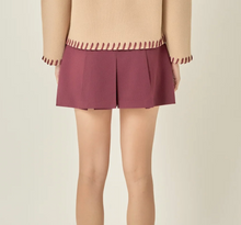 Load image into Gallery viewer, Twill Skort in Burgundy

