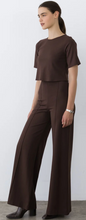 Load image into Gallery viewer, Ponte Knit Wide Leg Pant in Chocolate
