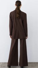 Load image into Gallery viewer, Ponte Knit Oversized Blazer in Chocolate
