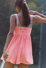 Load image into Gallery viewer, Hot Shot Strappy Romper in Peach
