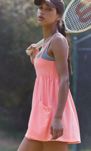 Load image into Gallery viewer, Hot Shot Strappy Romper in Peach
