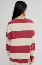 Load image into Gallery viewer, Classic Stripe Crew in Cherry
