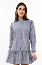 Load image into Gallery viewer, Drop Waist Striped Shift Dress
