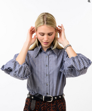 Load image into Gallery viewer, Stripe Balloon Sleeve Shirt
