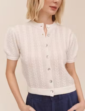 Load image into Gallery viewer, Short Sleeve Cardigan in Ivory
