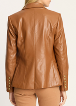 Load image into Gallery viewer, Kindra Vegan Leather Jacket in Tobacco
