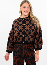 Load image into Gallery viewer, Quilt Star Jacket in Brown &amp; Black
