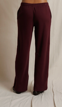Load image into Gallery viewer, Zadie Waffle Knit Pant in Cherry Lacquer
