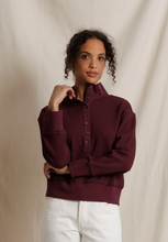 Load image into Gallery viewer, Zia Waffle Knit Popover in Cherry Lacquer
