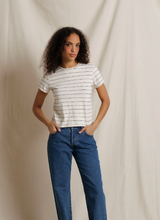 Load image into Gallery viewer, Lisa Stripe Tee in Natural
