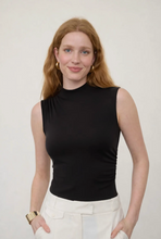 Load image into Gallery viewer, Mock Neck Sleeveless Bodysuit in Black
