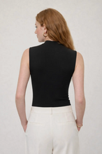 Load image into Gallery viewer, Mock Neck Sleeveless Bodysuit in Black
