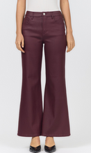 Load image into Gallery viewer, Fiona Coated Wide Leg Jean in Fig
