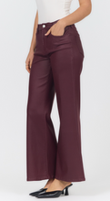 Load image into Gallery viewer, Fiona Coated Wide Leg Jean in Fig
