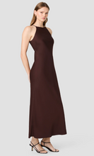 Load image into Gallery viewer, Ennis Satin Halter Dress in Cocoa
