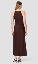 Load image into Gallery viewer, Ennis Satin Halter Dress in Cocoa
