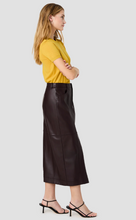 Load image into Gallery viewer, Madeline Faux Leather Skirt in Cocoa
