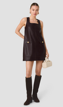 Load image into Gallery viewer, Madeline Faux Leather Dress in Cocoa
