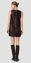 Load image into Gallery viewer, Madeline Faux Leather Dress in Cocoa

