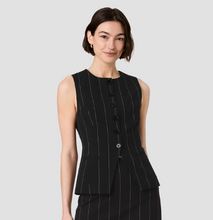 Load image into Gallery viewer, Wide Pinstripe Suiting Sleeveless Top
