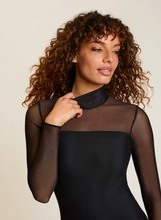 Load image into Gallery viewer, Chic Mesh Mock Neck Bodysuit
