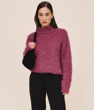Load image into Gallery viewer, Turtle Neck Sweater in Fuchsia Cloud
