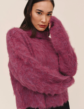 Load image into Gallery viewer, Turtle Neck Sweater in Fuchsia Cloud

