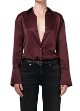 Load image into Gallery viewer, Camilia Shirt in Burgundy

