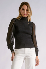 Load image into Gallery viewer, Sweater Top with Mesh Long Sleeve
