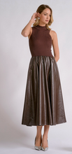 Load image into Gallery viewer, Maxi Mock Neck Dress in Espresso

