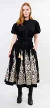 Load image into Gallery viewer, Pouf Sleeve Dress with Border Print
