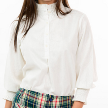 Load image into Gallery viewer, Metallic Stripe Long Sleeve Top in Ivory
