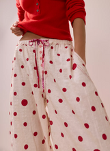 Load image into Gallery viewer, On Repeat Drawstring PJ Pant in Ivory Dot
