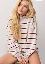Load image into Gallery viewer, Palm Springs Striped Pullover in Washed Blue
