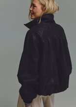 Load image into Gallery viewer, Chelsea Vegan Suede Jacket in Black
