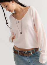 Load image into Gallery viewer, See Me Knit Pullover in Ballet Slipper
