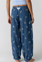 Load image into Gallery viewer, On Repeat Drawstring PJ Pant in Blue Floral
