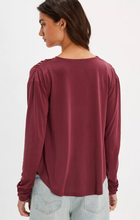 Load image into Gallery viewer, Jane Draped Long Sleeve in Dionysus
