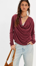 Load image into Gallery viewer, Jane Draped Long Sleeve in Dionysus

