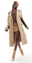 Load image into Gallery viewer, Twill Trench Coat with Contrast Stripe
