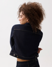 Load image into Gallery viewer, Leonie Cropped Denim Jacket in Nightfall
