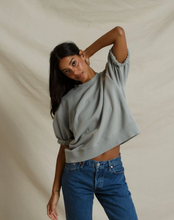 Load image into Gallery viewer, Rebecca Rolled Sweatshirt in Griffin Gray
