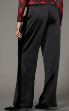 Load image into Gallery viewer, Polished Satin Track Pant in Black
