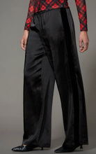Load image into Gallery viewer, Polished Satin Track Pant in Black
