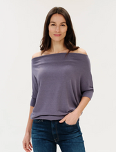 Load image into Gallery viewer, Short Sleeve Anywhere Top in Dark Lavender
